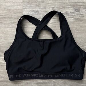 Under Armour Black Cross-Back Medium-Support Sports Bra